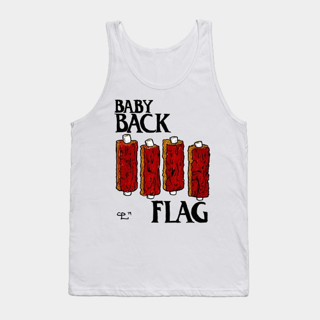 Baby Back Flag Tank Top by Insane Clam Pasta